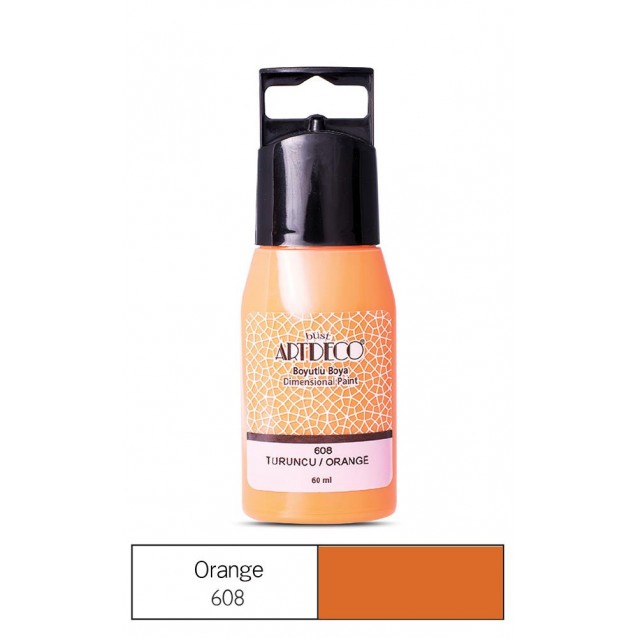 Artdeco 60ml Ακρυλικό Χρώμα 3D Liner Orange 608