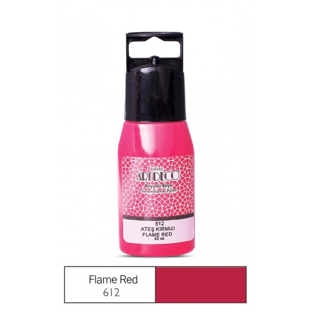 Artdeco 60ml Ακρυλικό Χρώμα 3D Liner Flame Red 612