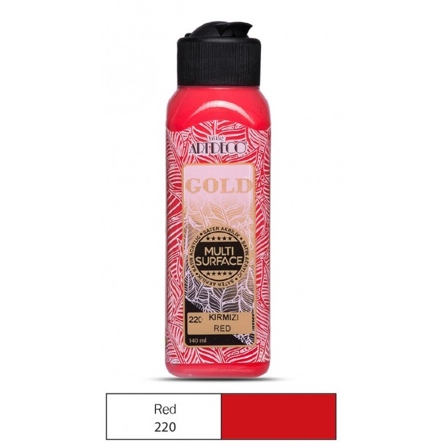 Artdeco Gold 140ml Ακρυλικό Multi Surface Red 220