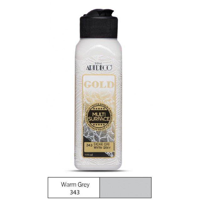 Artdeco Gold 140ml Ακρυλικό Multi Surface Warm Grey 343