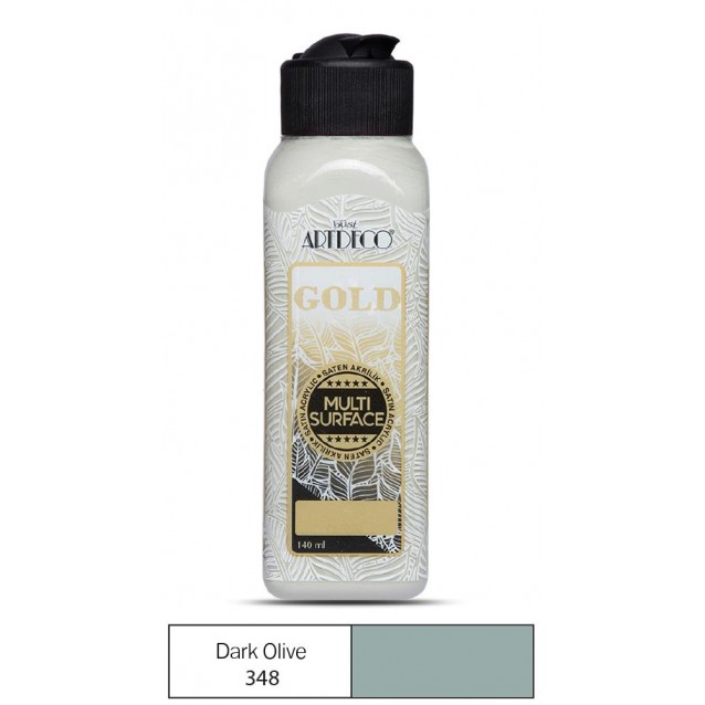 Artdeco Gold 140ml Ακρυλικό Multi Surface Dark Olive 348