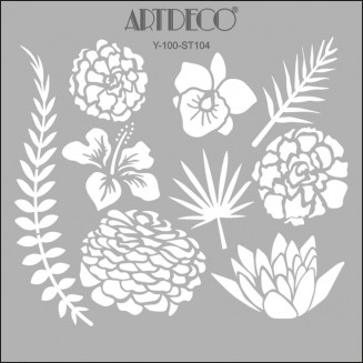 Artdeco Stencil 30x30cm Botanic 104