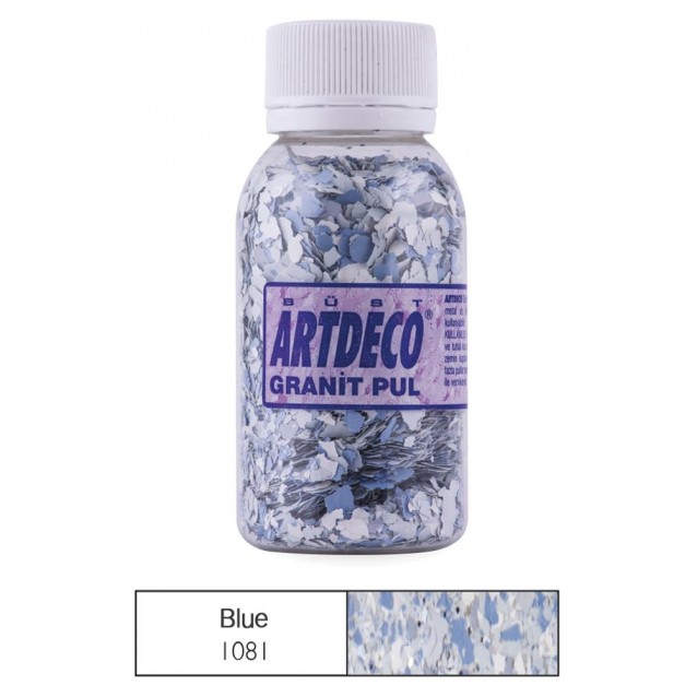 Artdeco 100ml Διακoσμ. Νιφάδες Μωσαϊκού Granite - Blue 1081