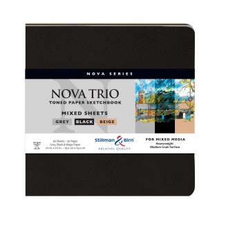 Stillman & Birn Μπλοκ Mixed Media Nova 46 Φύλλα (Γκρι/Μαύρα/Μπεζ) Cold Pressed 19x19cm 150gr