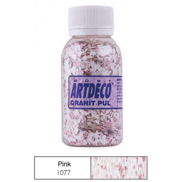 Artdeco 100ml Διακoσμ. Νιφάδες Μωσαϊκού Granite - Pink 1077