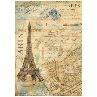 Stamperia Ριζόχαρτο Decoupage A4 (21X29,7cm) Around the World Paris