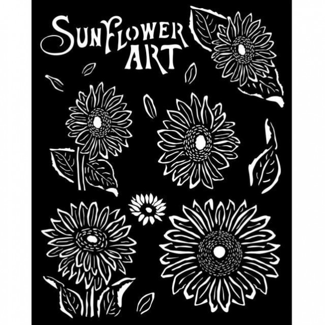 Stamperia Χονδρό Στένσιλ 0,5mm 20x25cm Sunflower Art Sunflowers