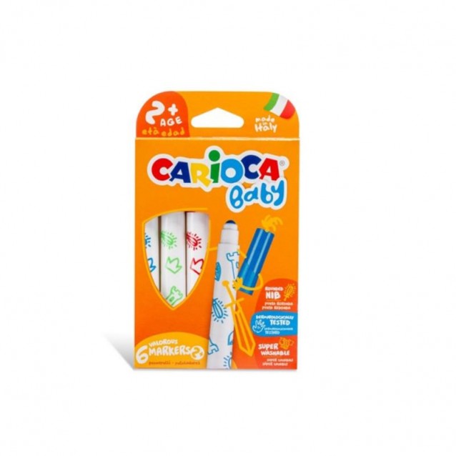 Carioca 6 Μαρκαδόροι Baby 2+ Jumbo