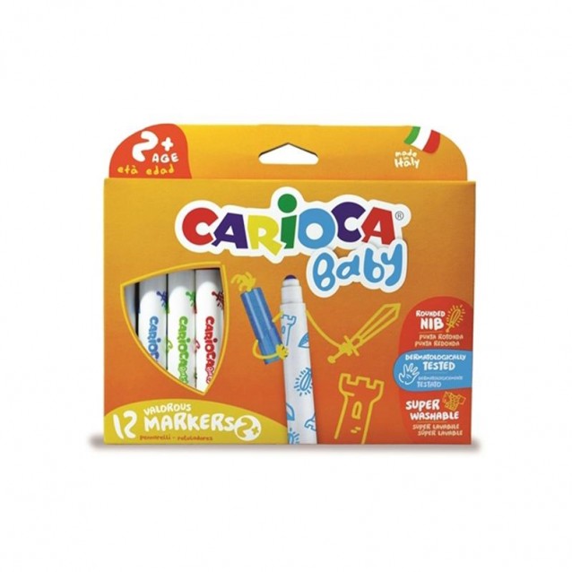 Carioca 12 Μαρκαδόροι Baby 2+ Jumbo