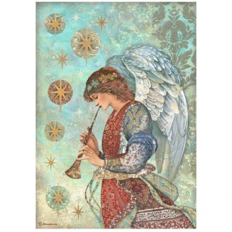 Stamperia Ριζόχαρτο Decoupage A4 (21X29,7cm) Christmas Greetings Angel