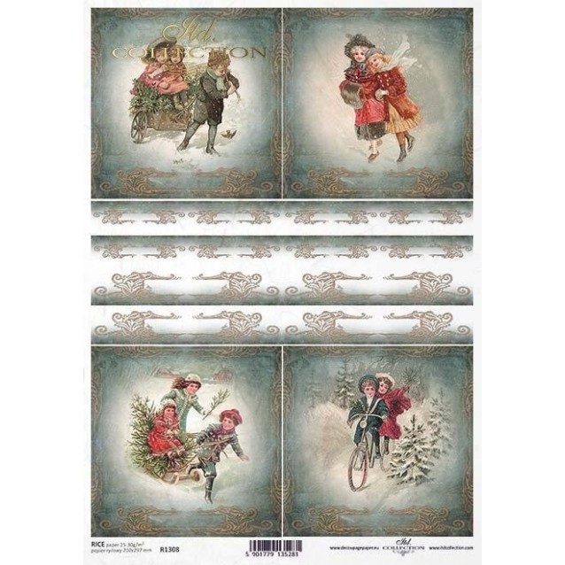 Itd. Collection Ριζόχαρτο Decoupage A4 (21x29,7cm) Christmas, Winter