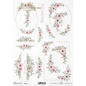 Itd. Collection Ριζόχαρτο Decoupage A4 (21x29,7cm) Flower Motifs Beautiful Day