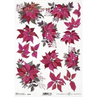 Itd. Collection Ριζόχαρτο Decoupage A4 (21x29,7cm) Poinsettia