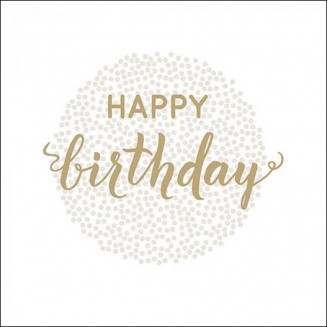 Ambiente 20 Χαρτοπετσέτες 33x33cm 3φύλλες Birthday Dots Gold FSC