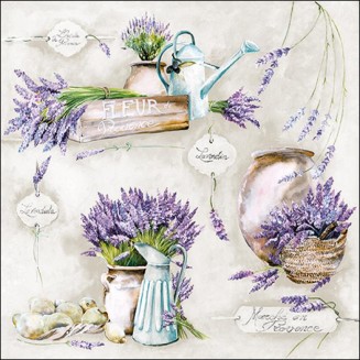 Ambiente 20 Χαρτοπετσέτες 33x33cm 3φύλλες Fleur de Provence FSC