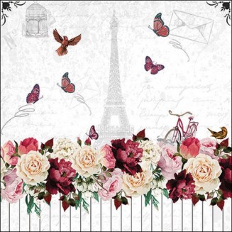 Ambiente 20 Χαρτοπετσέτες 33x33cm 3φύλλες Romantic Paris FSC