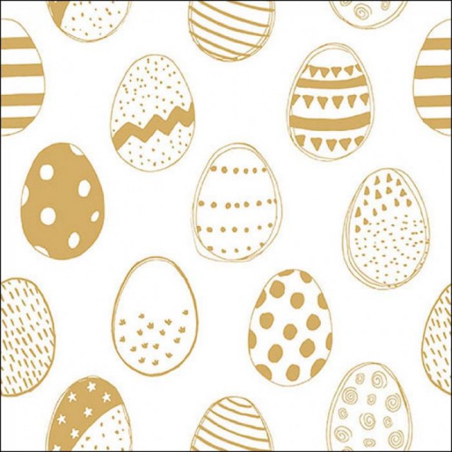 Ambiente 20 Χαρτοπετσέτες 33x33cm 3φύλλες Easter Eggs all Over Gold FSC