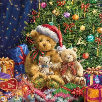 Ambiente 20 Χαρτοπετσέτες 33x33cm 3φύλλες Christmas Bears FSC