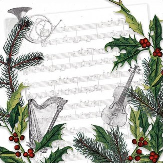 Ambiente 20 Χαρτοπετσέτες 33x33cm 3φύλλες Christmas Song FSC