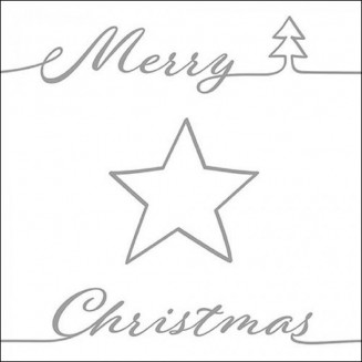 Ambiente 20 Χαρτοπετσέτες 33x33cm 3φύλλες Christmas Star Silver FSC