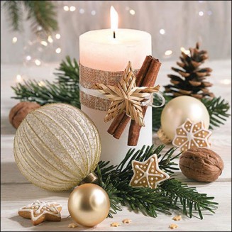 Ambiente 20 Χαρτοπετσέτες 33x33cm 3φύλλες Christmas Decoration FSC