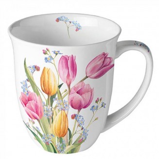 Ambiente Πορσελάνινη Κούπα 400ml Tulips Bouquet