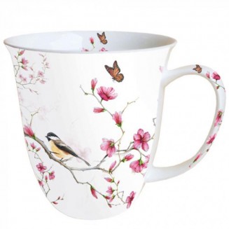 Ambiente Πορσελάνινη Κούπα 400ml Bird & Blossom White