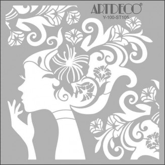 Artdeco Stencil 30x30cm Flower Girl 105