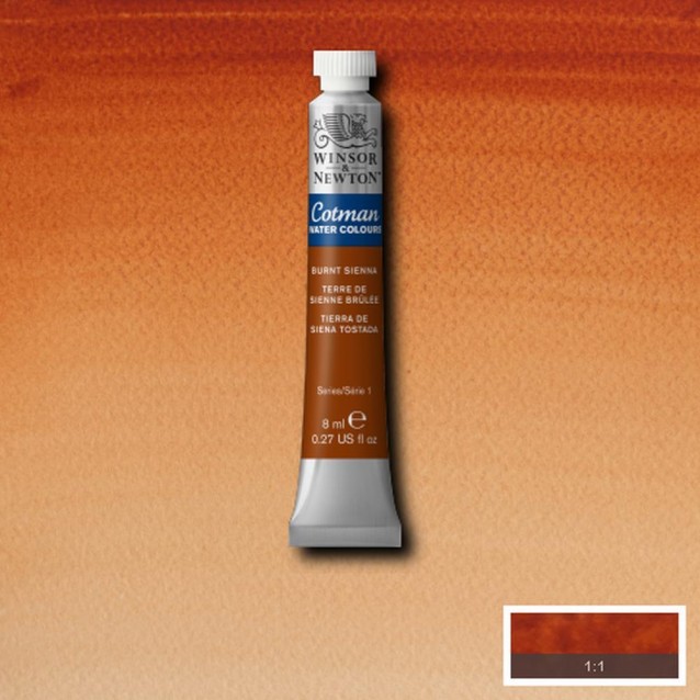 Winsor & Newton 8ml Σωληνάριο Ακουαρέλας Cotman 074 Burnt Sienna Series 1