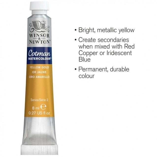 Winsor & Newton 8ml Σωληνάριο Ακουαρέλας Cotman 088 Yellow Gold Series 2