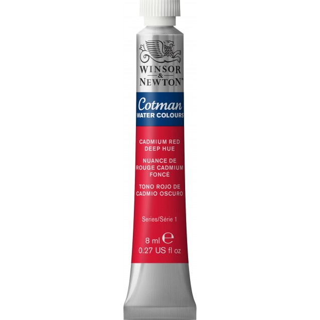 Winsor & Newton 8ml Σωληνάριο Ακουαρέλας Cotman 098 Cadmium Red Deep Hue Series 1