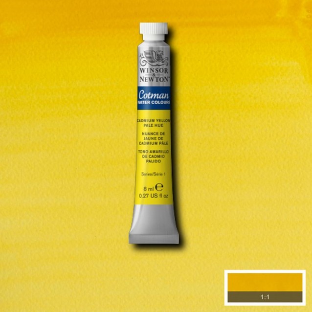 Winsor & Newton 8ml Σωληνάριο Ακουαρέλας Cotman 119 Cadmium Yellow Pale Hue Series 1