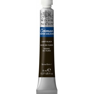 Winsor & Newton 8ml Σωληνάριο Ακουαρέλας Cotman 337 Lamp Black Series 1