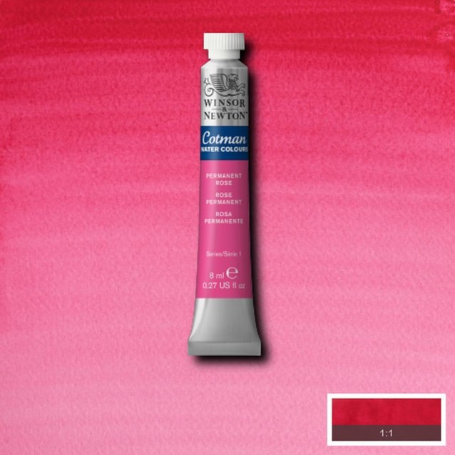 Winsor & Newton 8ml Σωληνάριο Ακουαρέλας Cotman 502 Permanent Rose Series 1