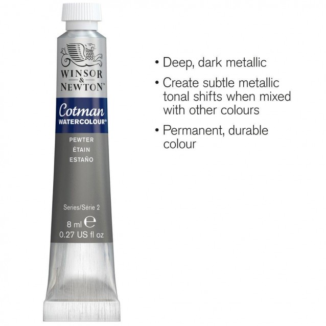 Winsor & Newton 8ml Σωληνάριο Ακουαρέλας Cotman 511 Pewter Series 2