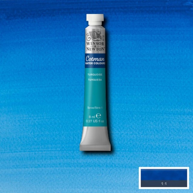 Winsor & Newton 8ml Σωληνάριο Ακουαρέλας Cotman 654 Turquoise Series 1