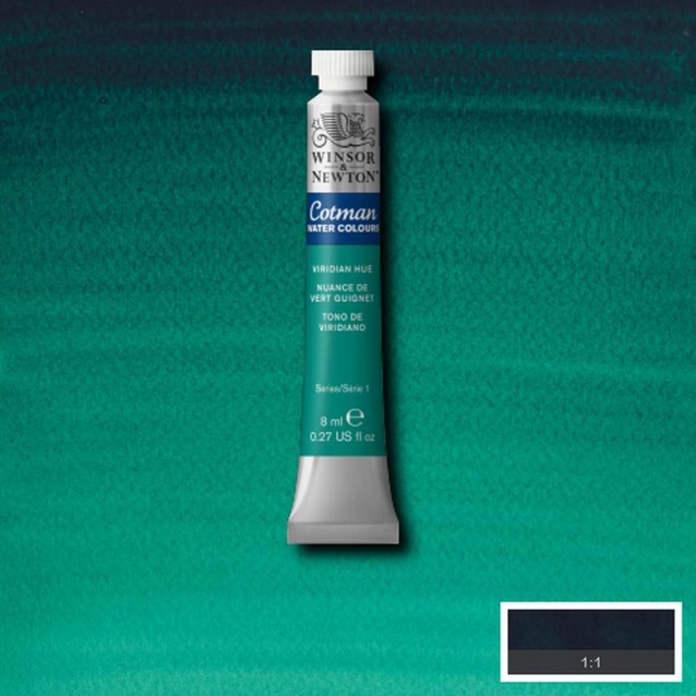 Winsor & Newton 8ml Σωληνάριο Ακουαρέλας Cotman 696 Viridian Hue Series 1