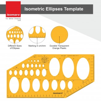 Isomars Στενσιλ Ελλείψεων 1833 (2mm - 60mm)