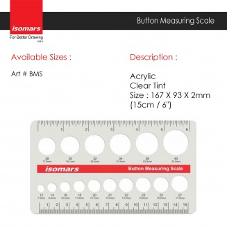 Isomars Isomars Κλίμακα Μέτρησης Κουμπιών 15cm