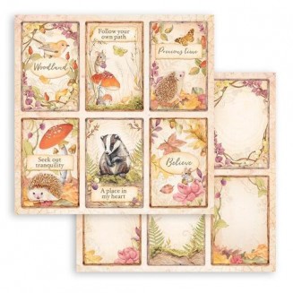 Stamperia Χαρτί Scrapbooking 30,5X30,5cm Διπλής Όψης Woodland 6 Cards