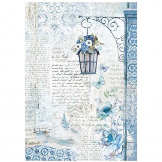 Stamperia Ριζόχαρτο Decoupage A4 (21x29,7cm) Blue Land Lamp