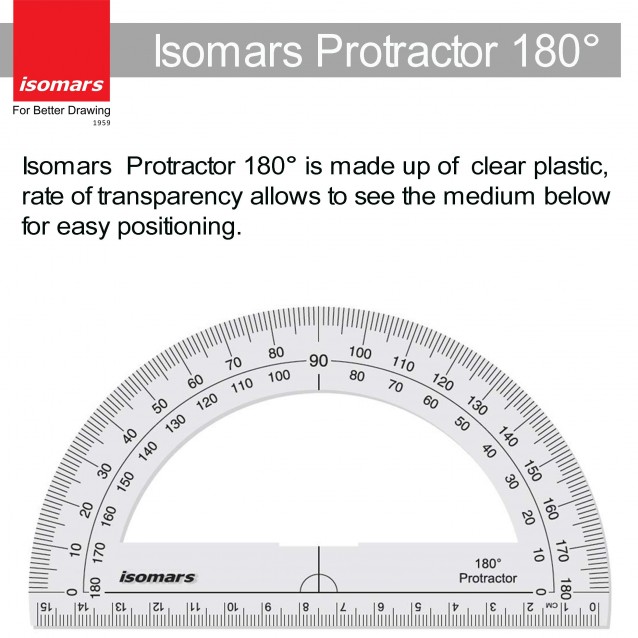 Isomars Μοιρογνωμόνιο 15cm 180°