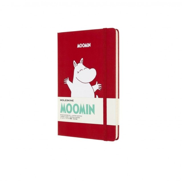 Moleskine Σημειωματάριο με Γραμμές Moomin Μεγάλο Red Σκληρόδετο