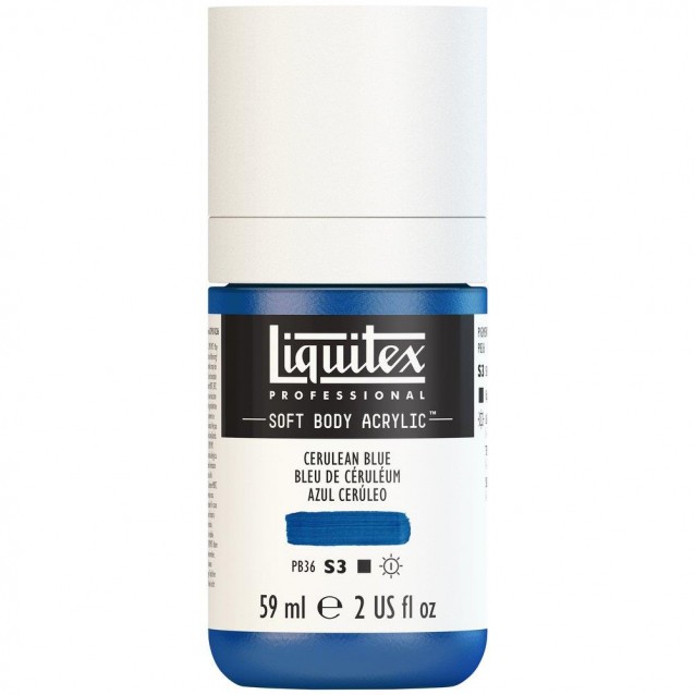 Liquitex Professional 59ml Soft Body Acrylic 164 Cerulean Blue Series 3