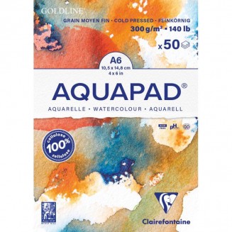 Clairefontaine Μπλοκ Ακουαρέλας AquaPad Cold Pressed 50 φύλλων A6 (10,5x14,8cm) 300gr