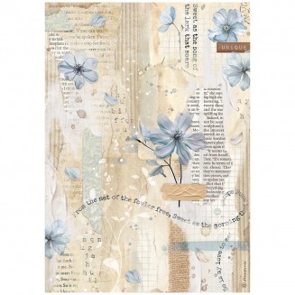 Stamperia Ριζόχαρτο Decoupage A4 (21x29,7cm) Blue Flower