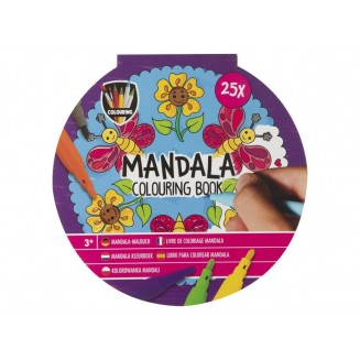 Βιβλίο Ζωγραφικής Στρογγυλό 25 Σχέδια Φ15cm Mandala I