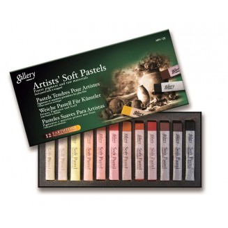 Mungyo Gallery 12 Artists Soft Pastels Carres 70x10mm - Earthtones