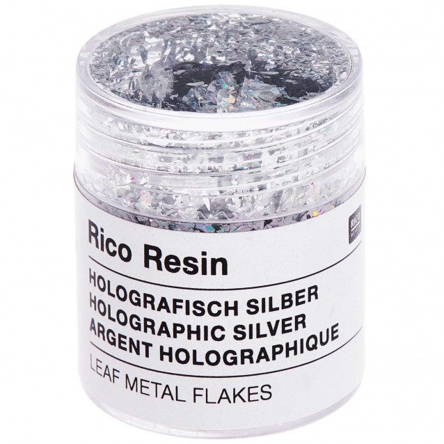 Rico Design 0,3g Μεταλλικές Νιφάδες Holographic Silver