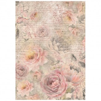 Stamperia Ριζόχαρτο Decoupage A4 (21X29,7cm) Shabby Rose Roses Pattern